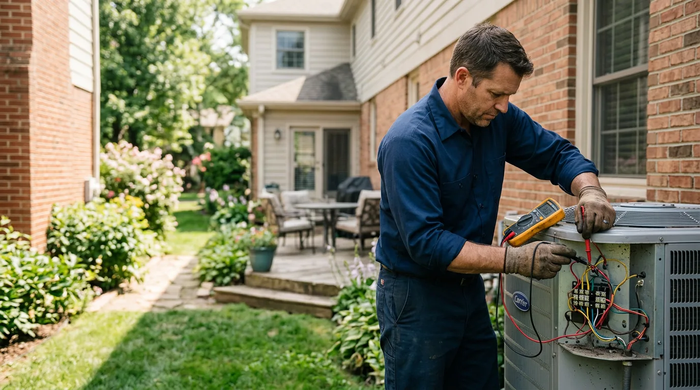 HVAC technician working near South Boston, VA